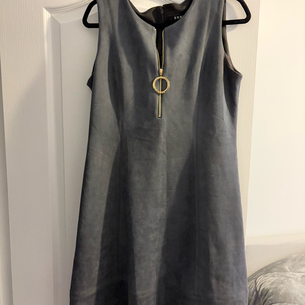 DKNY Charcoal Sleeveless Mini Dress